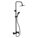 Zestaw Prysznicowy Ścienny Z Deszczownicą 25 cm Clever 2.0 Czarny Soft AREX.4181BS Excellent Zestaw Prysznicowy Ścienny Z Deszczownicą 25 cm Clever 2.0 Czarny Soft AREX.4181BS Excellent