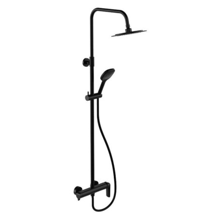 Zestaw Prysznicowy Ścienny Z Deszczownicą 25 cm Clever 2.0 Czarny Soft AREX.4181BS Excellent