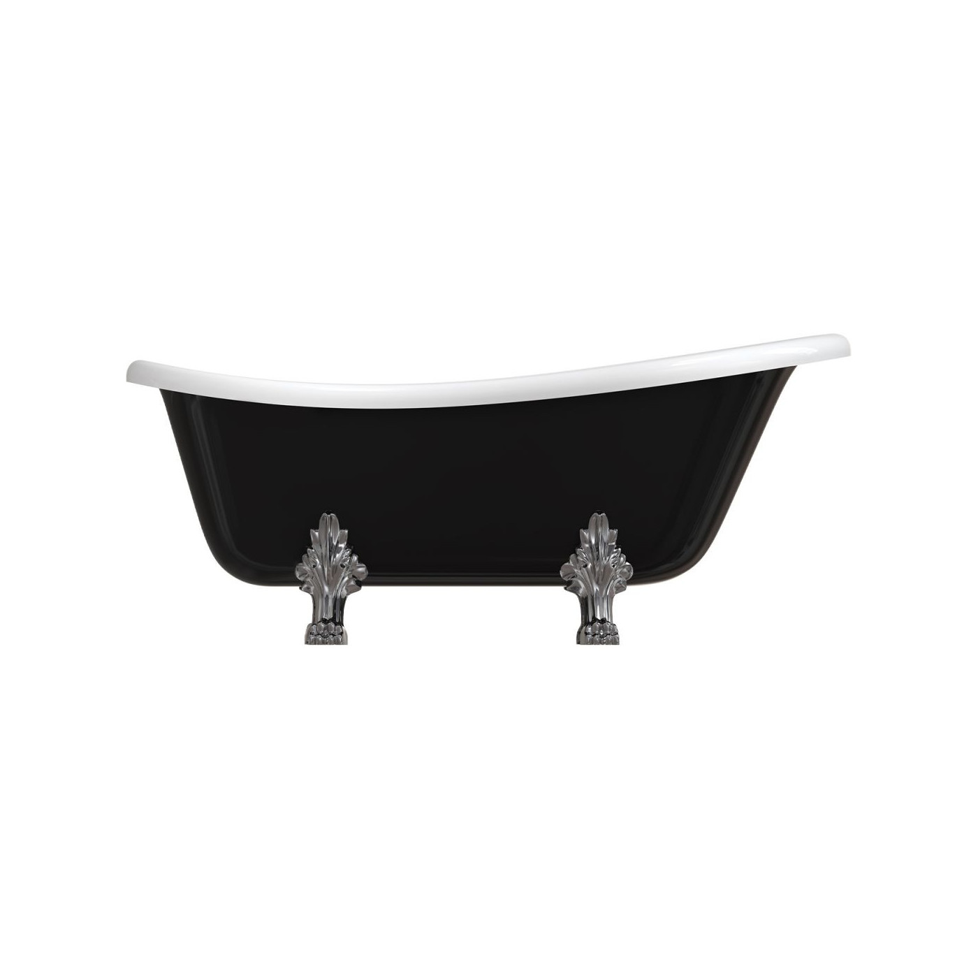 Wanna Wolnostojąca Atena Czarno-Biała 174,5x82 ATENA174BCP Omnires Wanna Wolnostojąca Atena Czarno-Biała 174,5x82 ATENA174BCP Omnires