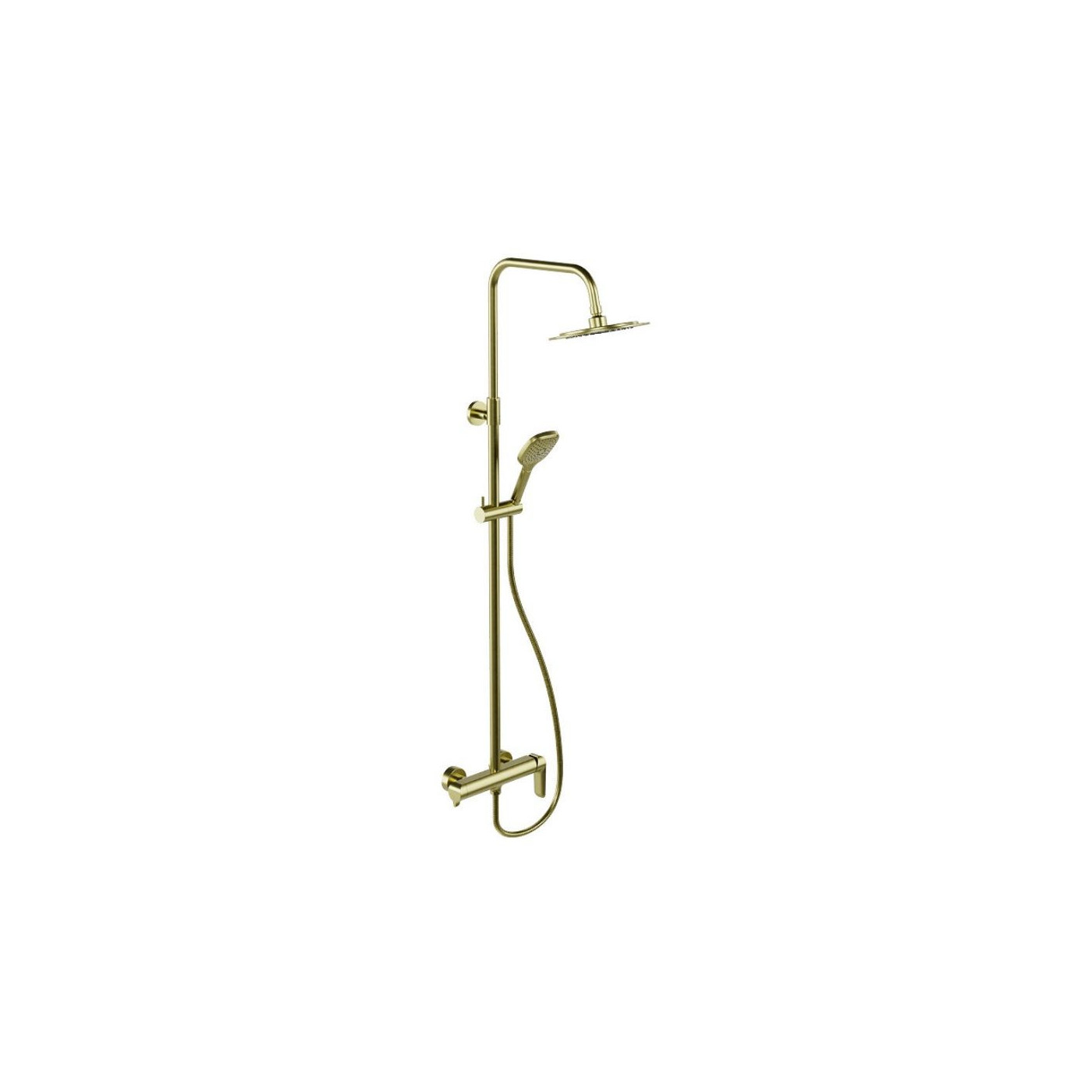 Zestaw Prysznicowy Ścienny Z Deszczownicą 25 cm Clever 2.0 Złoty Szczotkowany AREX.4181GB Excellent Zestaw Prysznicowy Ścienny Z Deszczownicą 25 cm Clever 2.0 Złoty Szczotkowany AREX.4181GB Excellent