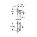 Bateria Prysznicowa Natynkowa Cubeo 1018240000 Grohe Bateria Prysznicowa Natynkowa Cubeo 1018240000 Grohe