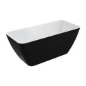 Wanna Wolnostojąca Parma Czarno-Biała 159x70,5 PARMAWWBCP Omnires Wanna Wolnostojąca Parma Czarno-Biała 159x70,5 PARMAWWBCP Omnires