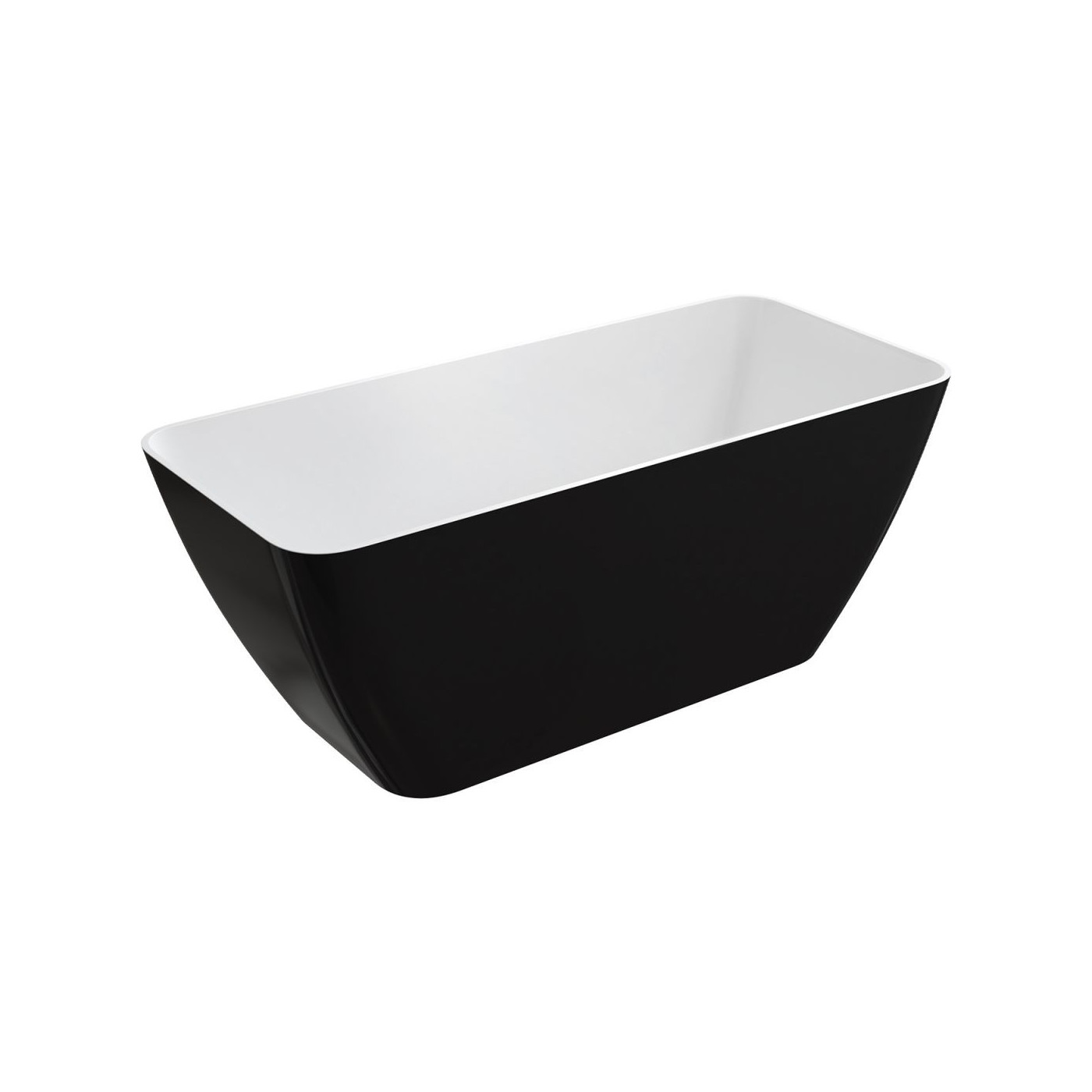 Wanna Wolnostojąca Parma Czarno-Biała 159x70,5 PARMAWWBCP Omnires Wanna Wolnostojąca Parma Czarno-Biała 159x70,5 PARMAWWBCP Omnires