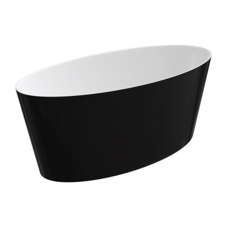 Wanna Wolnostojąca Roma Czarno-Biała 159x72 ROMA159BCP Omnires