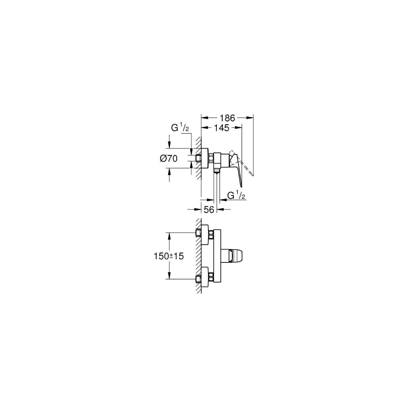 Bateria Prysznicowa Natynkowa Cubeo Matte Black 1018242430 Grohe Bateria Prysznicowa Natynkowa Cubeo Matte Black 1018242430 Grohe