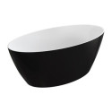 Wanna Wolnostojąca Siena Czarno-Biała 160,5x80,5 SIENAWWBCP Omnires Wanna Wolnostojąca Siena Czarno-Biała 160,5x80,5 SIENAWWBCP Omnires