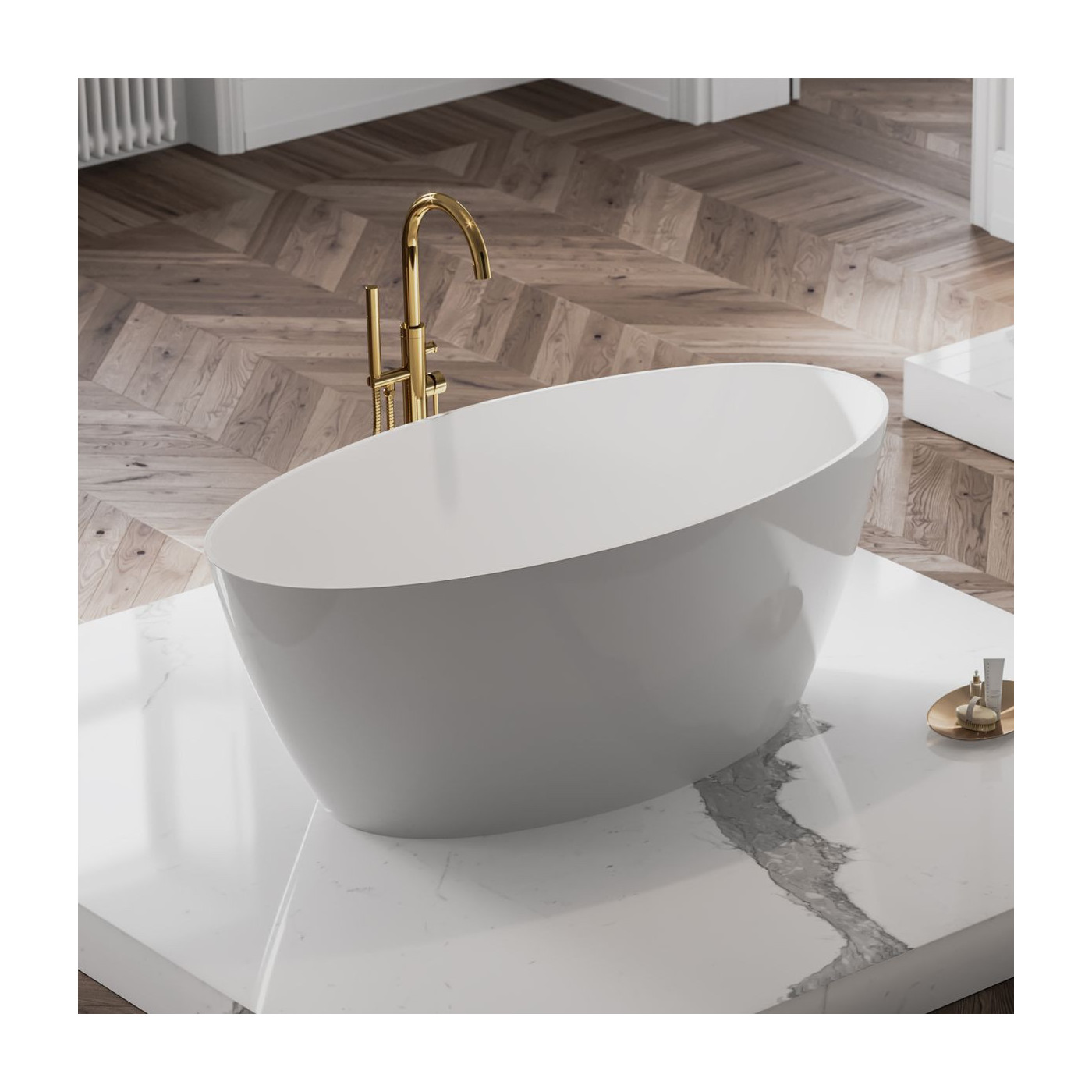 Wanna Wolnostojąca Siena Biały 160,5x80,5 SIENAWWBP Omnires Wanna Wolnostojąca Siena Biały 160,5x80,5 SIENAWWBP Omnires