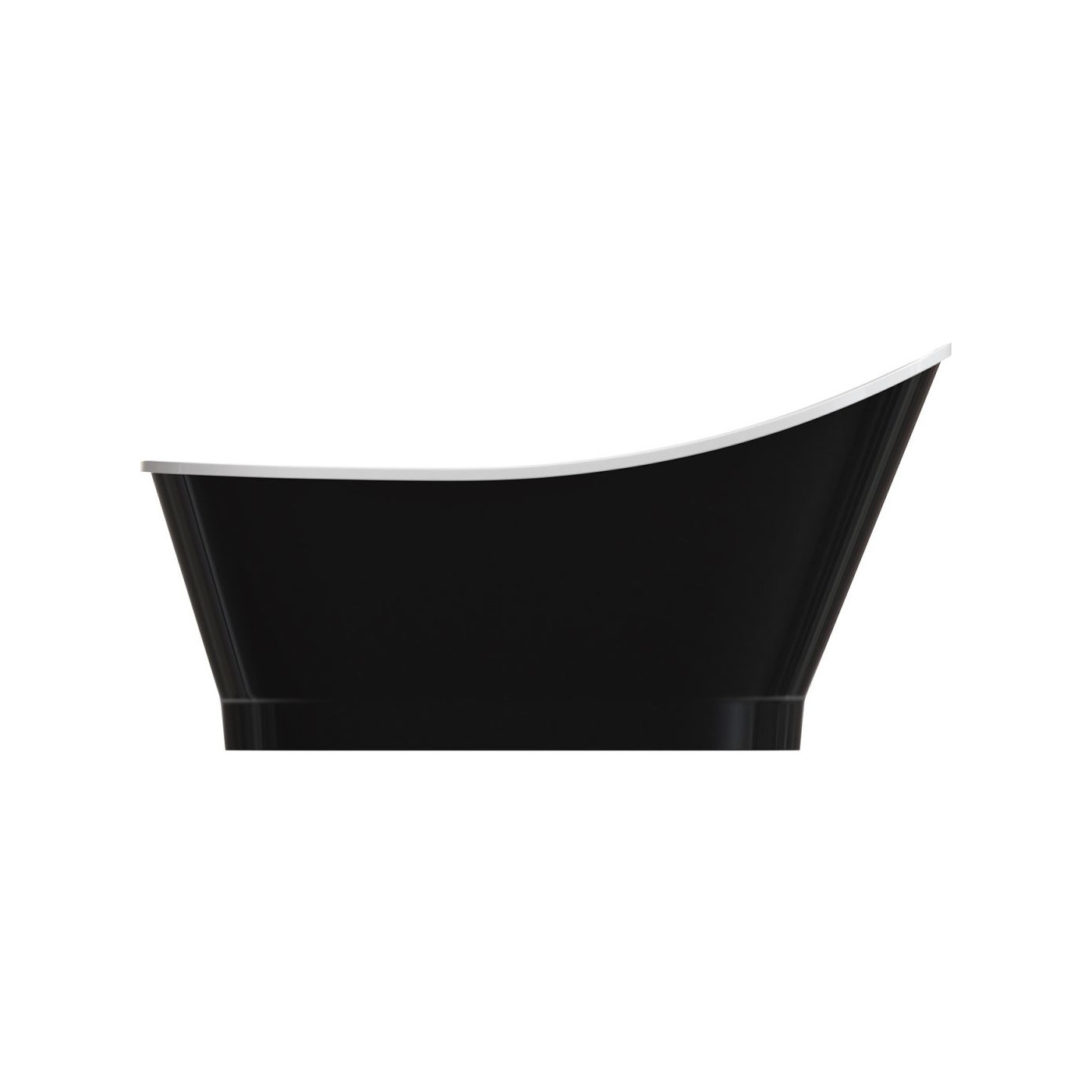 Wanna Wolnostojąca Venezia Czarno-Biała 159,5x73,2 VENEZIA159BCP Omnires Wanna Wolnostojąca Venezia Czarno-Biała 159,5x73,2 VENEZIA159BCP Omnires