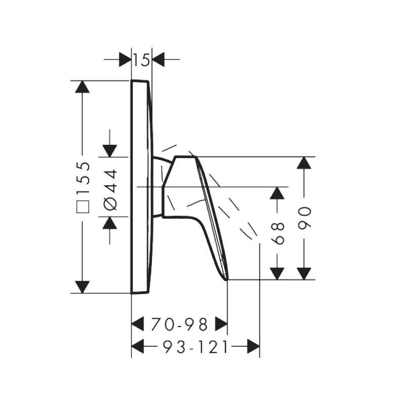 Podtynkowa Bateria Prysznicowa Logis Czarny Mat 71605670 Hansgrohe Podtynkowa Bateria Prysznicowa Logis Czarny Mat 71605670 Hansgrohe