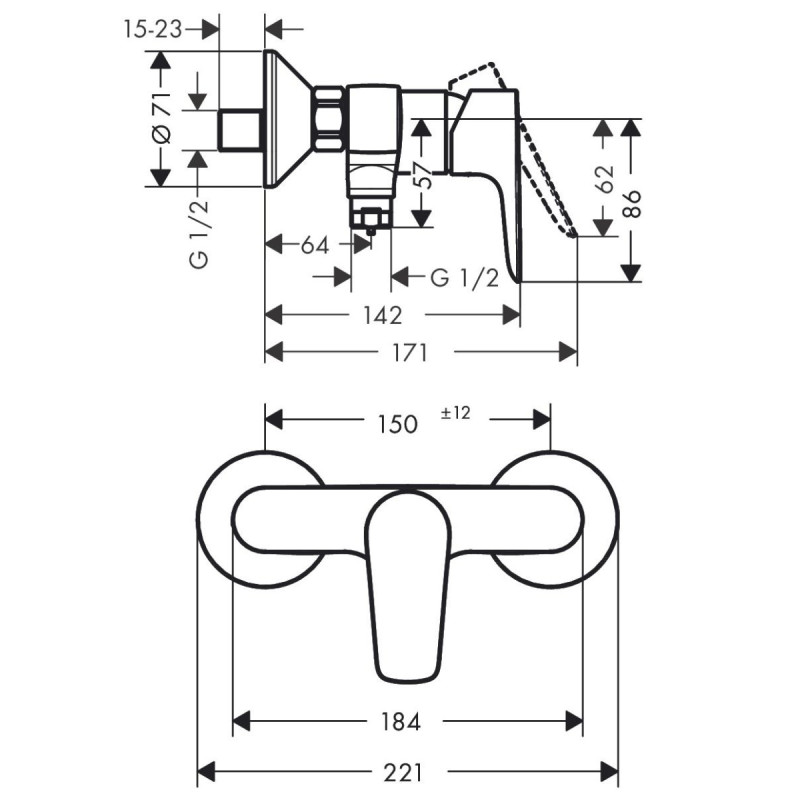 Bateria Prysznicowa Talis E Biały Mat 71760700 Hansgrohe Bateria Prysznicowa Talis E Biały Mat 71760700 Hansgrohe