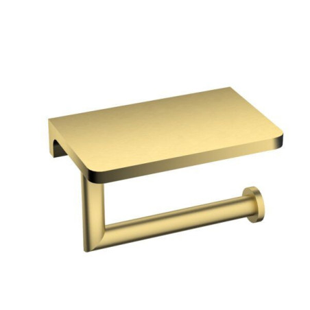 Uchwyt Na Papier Toaletowy Z Półką Na Telefon Złoty Szczotkowany 5090GN Emporia