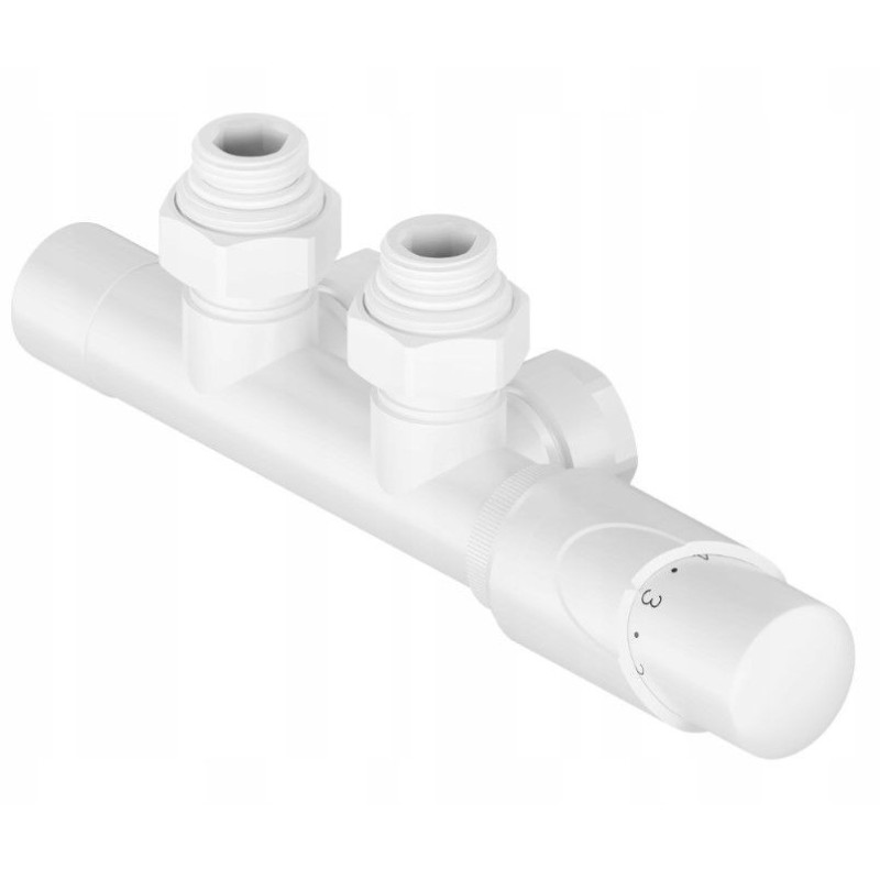 Zestaw Termostatyczny Uniwersalny L/P Złączka Pex i Cu TZTZ/B Biały Mat Tully Zestaw Termostatyczny Uniwersalny L/P Złączka Pex i Cu TZTZ/B Biały Mat Tully