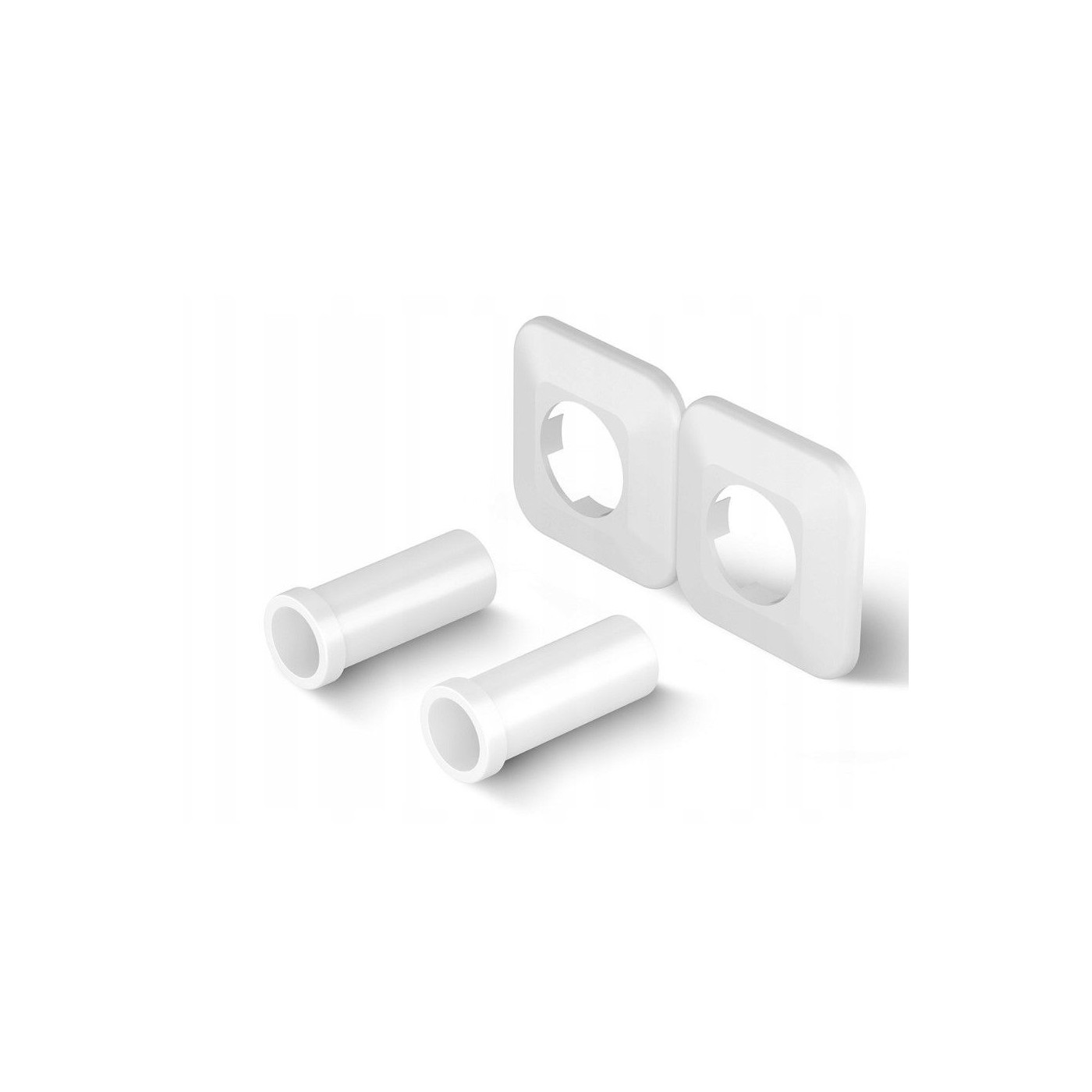 Zestaw Maskujący Rozeta Podwójna + Tuleje Maskujące TZM/BM Biały Mat Tully Zestaw Maskujący Rozeta Podwójna + Tuleje Maskujące TZM/BM Biały Mat Tully