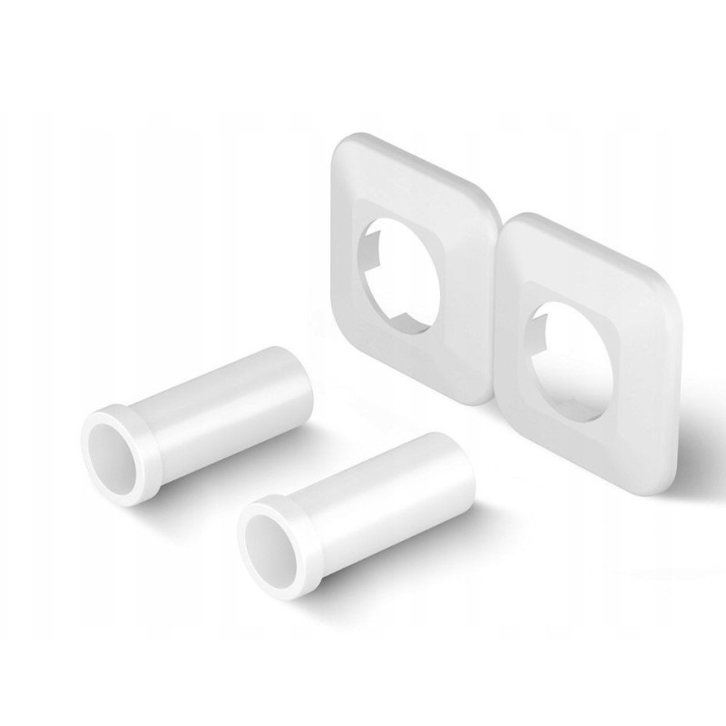 Zestaw Maskujący Rozeta Podwójna + Tuleje Maskujące TZM/BM Biały Mat Tully Zestaw Maskujący Rozeta Podwójna + Tuleje Maskujące TZM/BM Biały Mat Tully