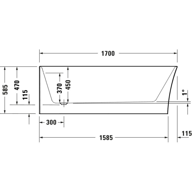 Wanna Wolnostojąca Akrylowa Durasenja Narożna Lewa 1700x800 mm 700580000000000 Duravit Wanna Wolnostojąca Akrylowa Durasenja Narożna Lewa 1700x800 mm 700580000000000 Duravit