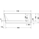Wanna Wolnostojąca Akrylowa Durasenja Narożna Prawa 1700x800 mm 700581000000000 Duravit Wanna Wolnostojąca Akrylowa Durasenja Narożna Prawa 1700x800 mm 700581000000000 Duravit