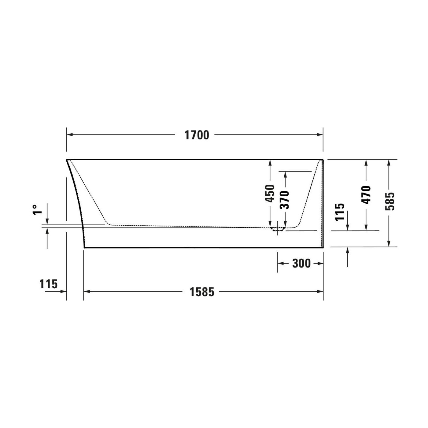Wanna Wolnostojąca Akrylowa Durasenja Narożna Prawa 1700x800 mm 700581000000000 Duravit Wanna Wolnostojąca Akrylowa Durasenja Narożna Prawa 1700x800 mm 700581000000000 Duravit