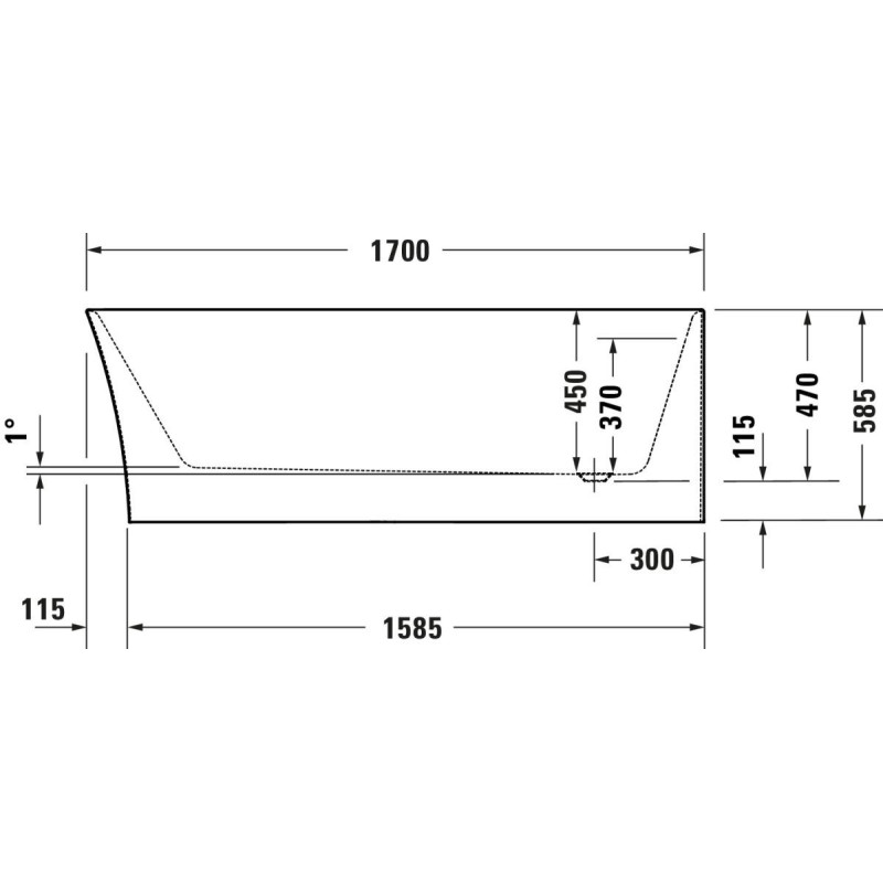 Wanna Wolnostojąca Akrylowa Durasenja Narożna Prawa 1700x800 mm 700581000000000 Duravit Wanna Wolnostojąca Akrylowa Durasenja Narożna Prawa 1700x800 mm 700581000000000 Duravit