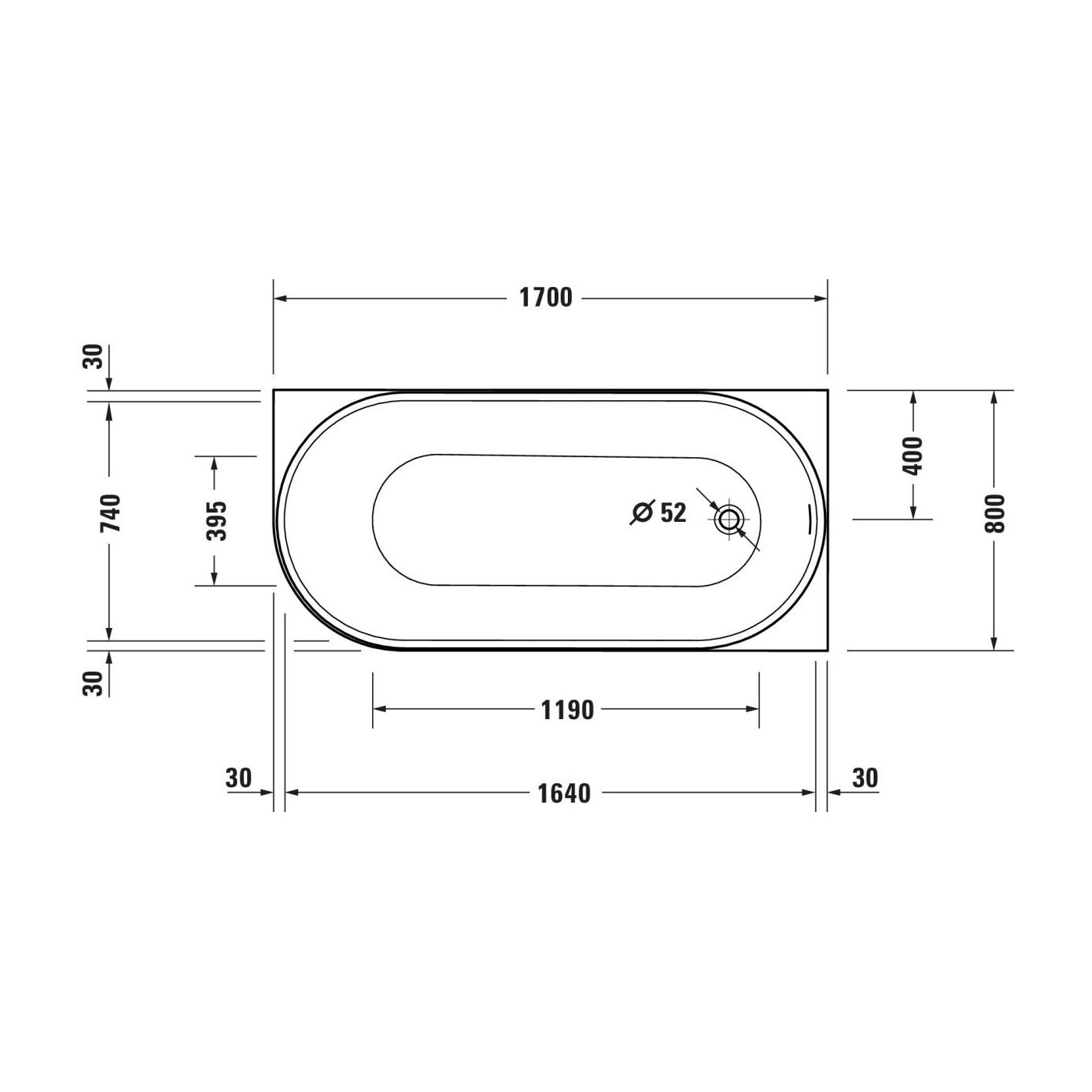 Wanna Wolnostojąca Akrylowa Durasenja Narożna Prawa 1700x800 mm 700581000000000 Duravit Wanna Wolnostojąca Akrylowa Durasenja Narożna Prawa 1700x800 mm 700581000000000 Duravit