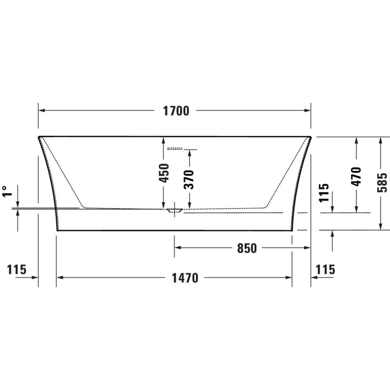 Wanna Wolnostojąca Akrylowa Durasenja Przyścienna 1700x800 mm 700582000000000 Duravit Wanna Wolnostojąca Akrylowa Durasenja Przyścienna 1700x800 mm 700582000000000 Duravit