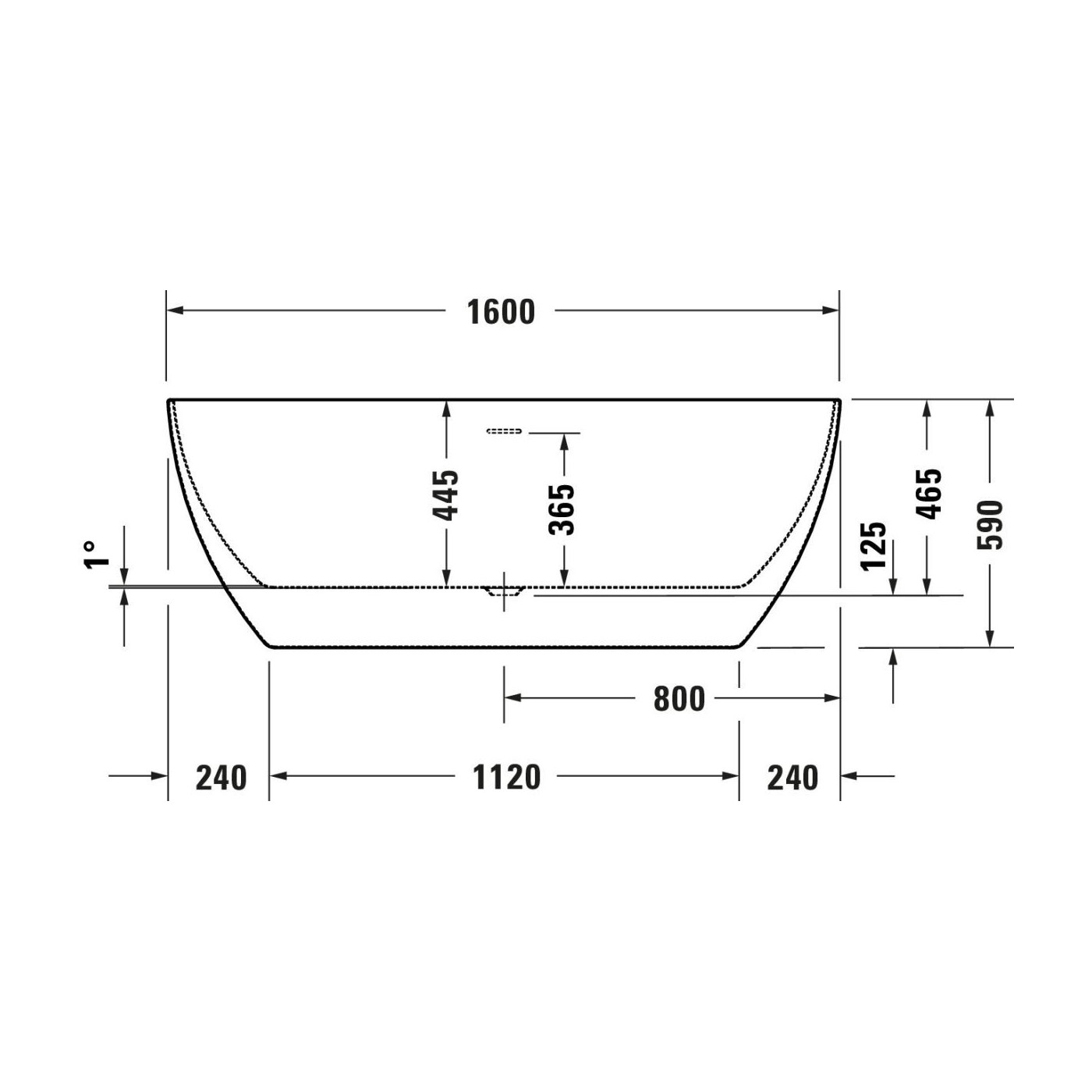 Wanna Wolnostojąca Akrylowa Durakanto 1600x750 mm 700560000000000 Duravit Wanna Wolnostojąca Akrylowa Durakanto 1600x750 mm 700560000000000 Duravit