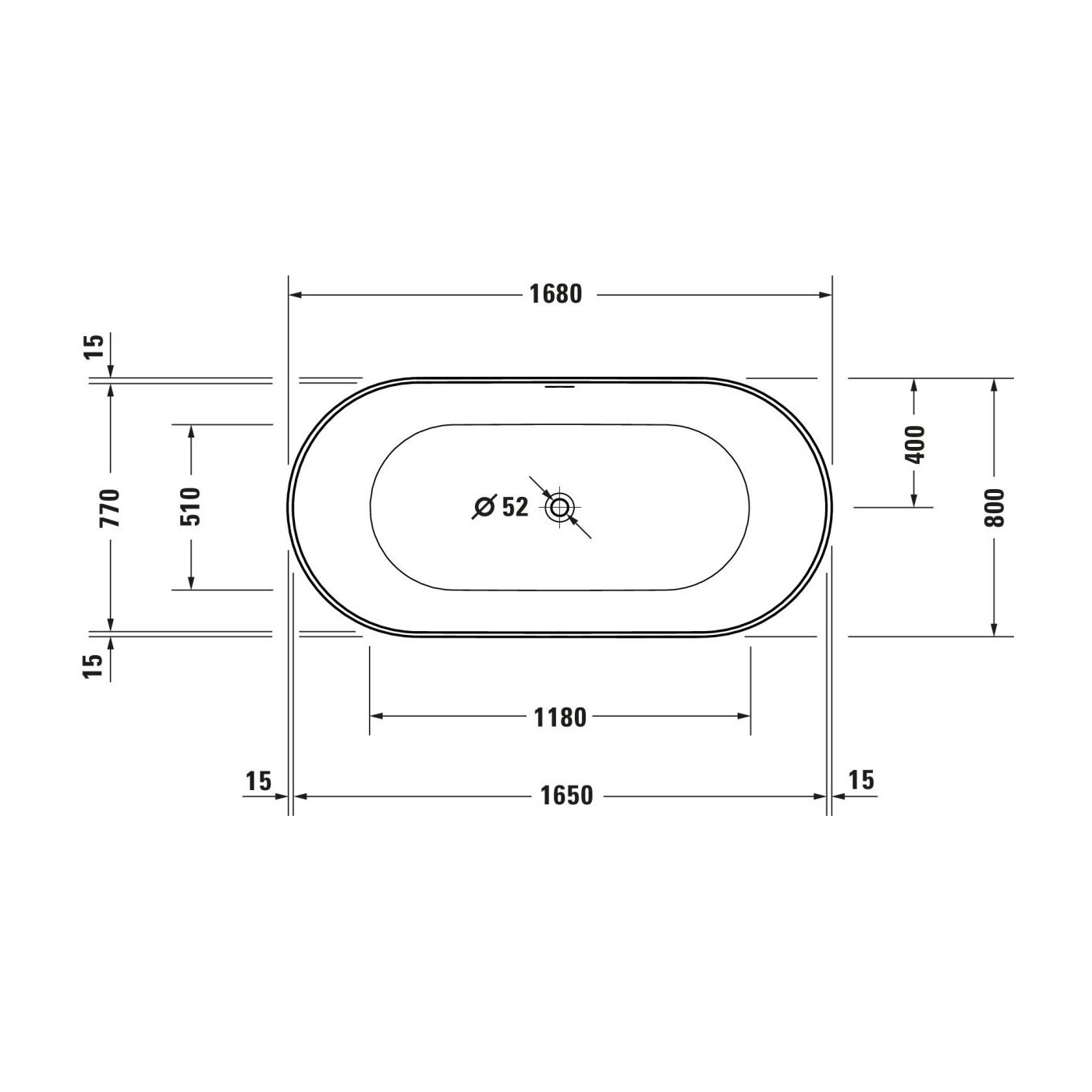 Wanna Wolnostojąca Akrylowa Durakanto 1700x800 mm 700561000000000 Duravit Wanna Wolnostojąca Akrylowa Durakanto 1700x800 mm 700561000000000 Duravit