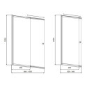 Parawan Nawannowy Easy Slide Black 100 PESB-2S Besco Parawan Nawannowy Easy Slide Black 100 PESB-2S Besco