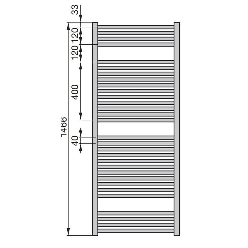 Grzejnik Klaro ZSLC-150-050-05/0008 Chrom Zehnder Grzejnik Klaro ZSLC-150-050-05/0008 Chrom Zehnder