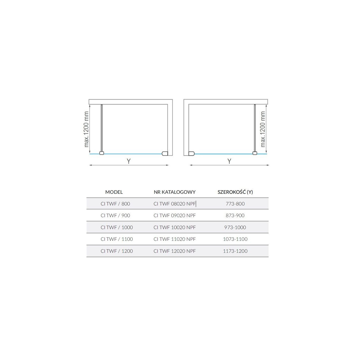 Kabina Walk-In 100cm Black Calida CITWF10020NPF Roth Kabina Walk-In 100cm Black Calida CITWF10020NPF Roth