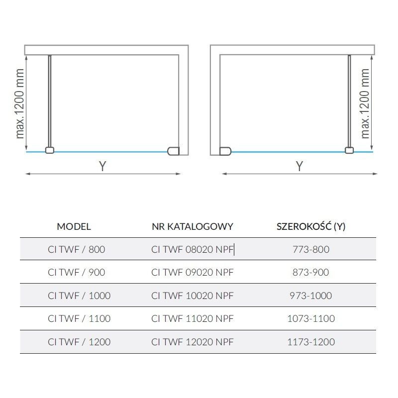 Kabina Walk-In 100cm Black Calida CITWF10020NPF Roth Kabina Walk-In 100cm Black Calida CITWF10020NPF Roth