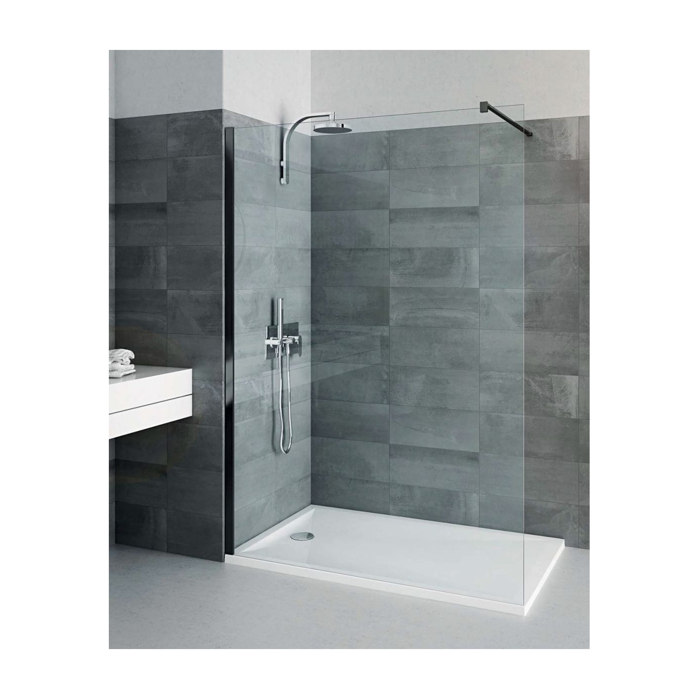 Kabina Walk-In 80cm Black Calida CITWF08020NPF Roth Kabina Walk-In 80cm Black Calida CITWF08020NPF Roth