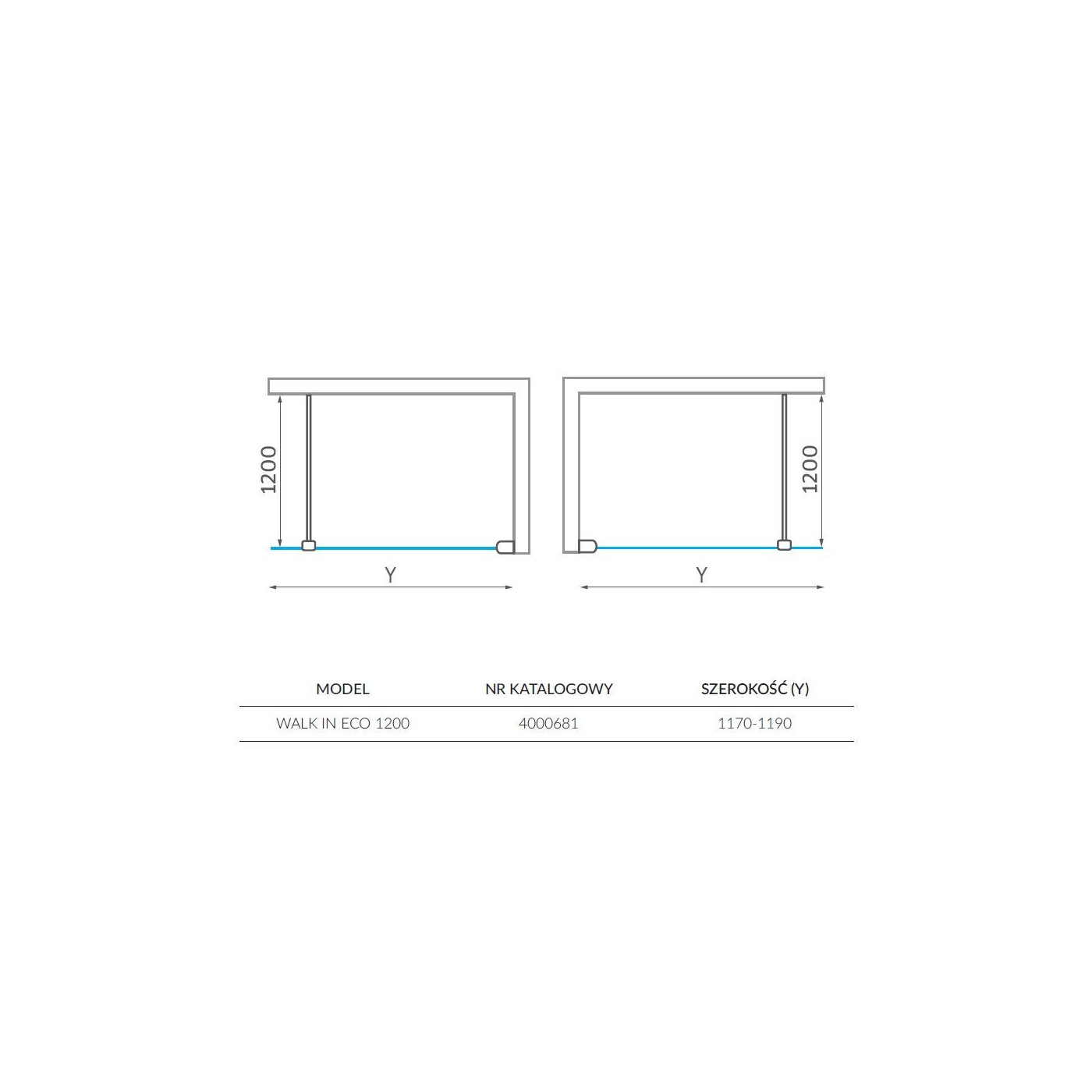 Kabina Walk-In 120cm Eco 400681 Roth Kabina Walk-In 120cm Eco 400681 Roth