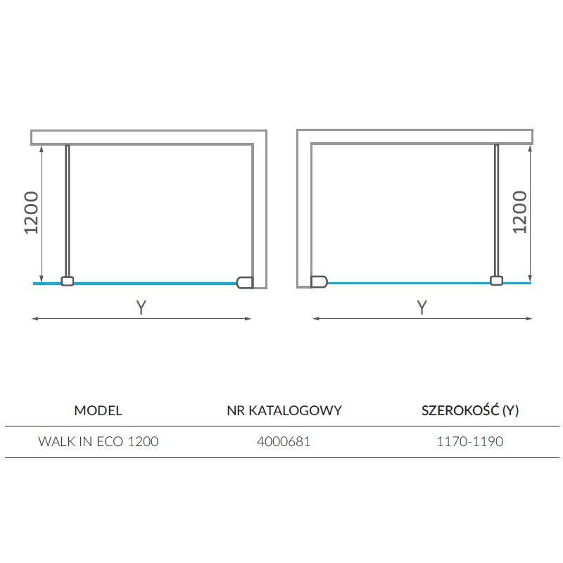 Kabina Walk-In 120cm Eco 400681 Roth Kabina Walk-In 120cm Eco 400681 Roth