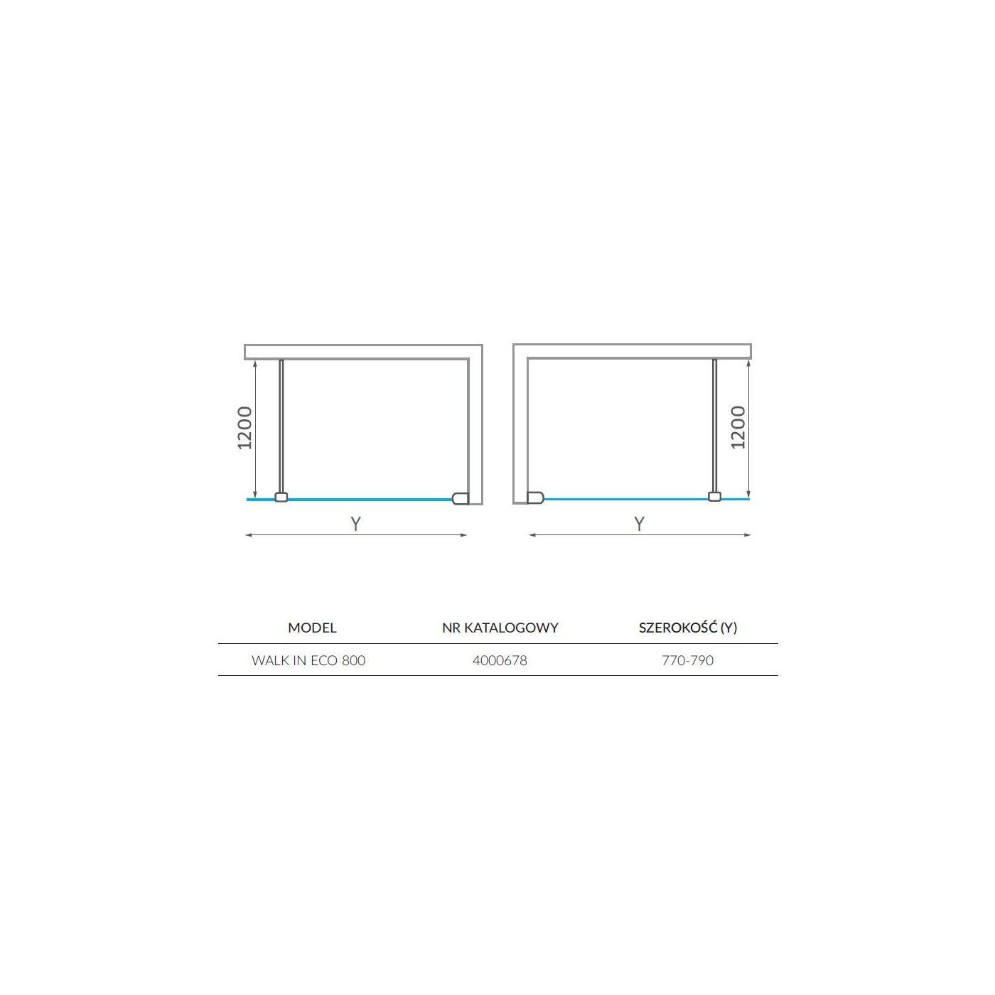 Kabina Walk-In 80cm Eco 400678 Roth Kabina Walk-In 80cm Eco 400678 Roth
