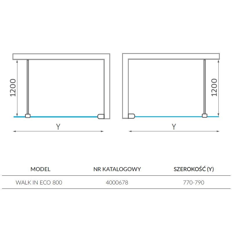 Kabina Walk-In 80cm Eco 400678 Roth Kabina Walk-In 80cm Eco 400678 Roth