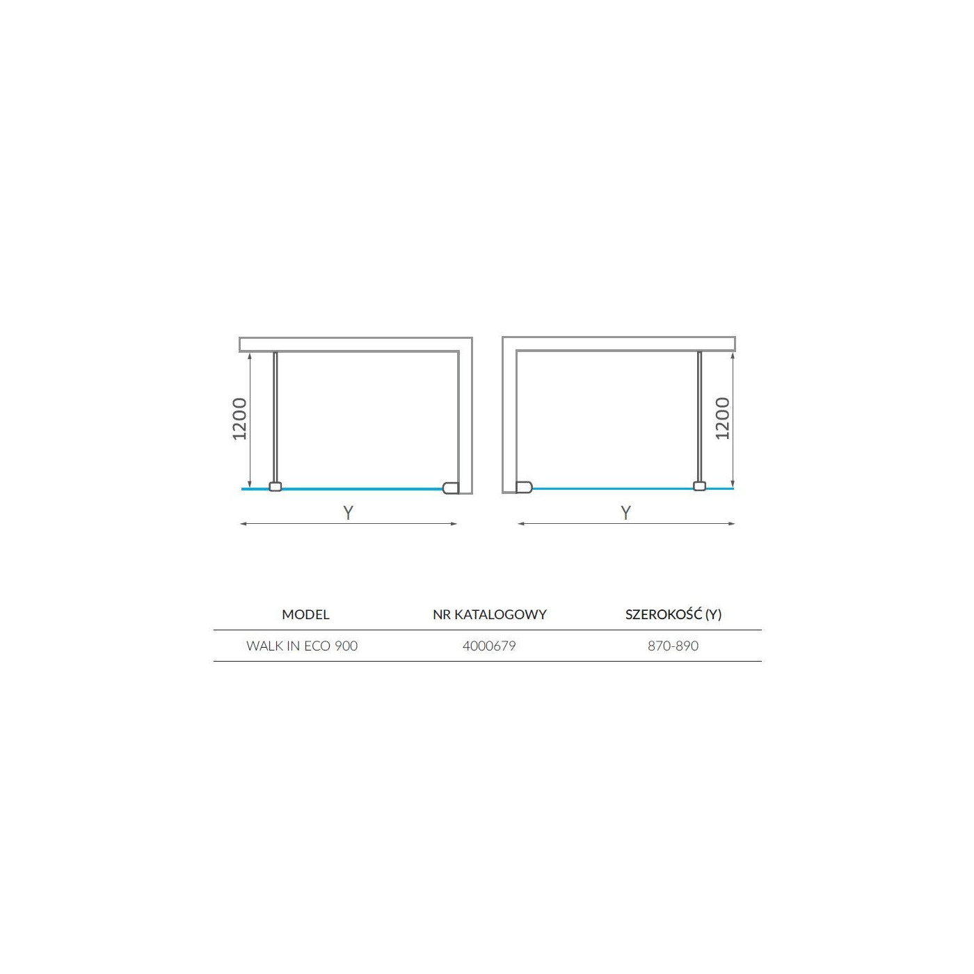 Kabina Walk-In 90cm Eco 400679 Roth Kabina Walk-In 90cm Eco 400679 Roth