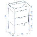 Szafka Podumywalkowa Vibe 60 cm Stojąca Biało-Szara 146-0001 Krofam Szafka Podumywalkowa Vibe 60 cm Stojąca Biało-Szara 146-0001 Krofam