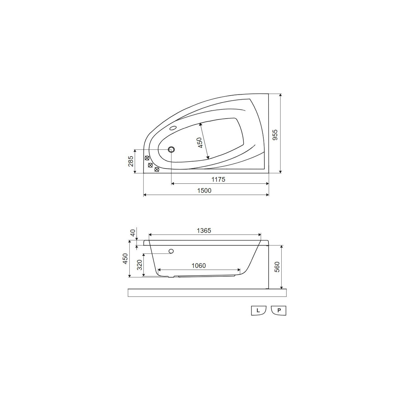 Wanna Narożna Lewa 150x95 cm Aquaria Comfort Biały Połysk WAEX.AQL15WH Excellent Wanna Narożna Lewa 150x95 cm Aquaria Comfort Biały Połysk WAEX.AQL15WH Excellent