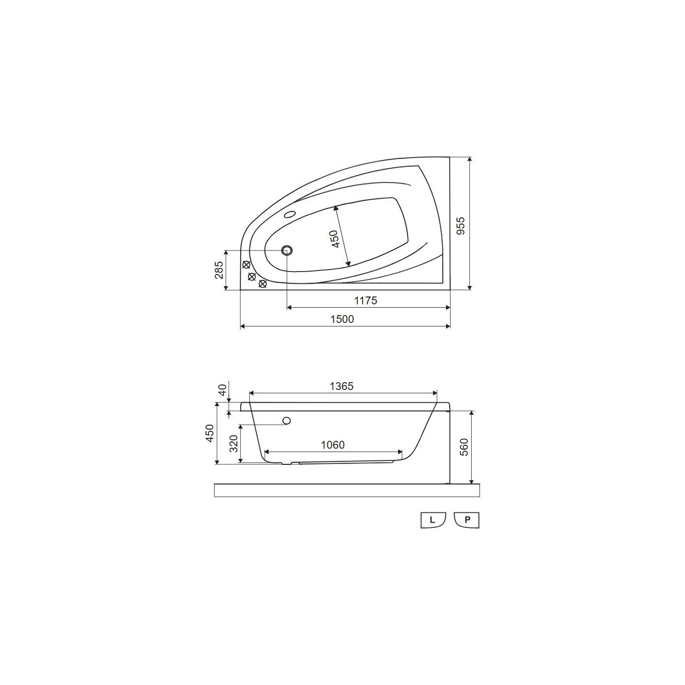Wanna Narożna Prawa 150x95 cm Aquaria Comfort Biały Połysk WAEX.AQP15WH Excellent Wanna Narożna Prawa 150x95 cm Aquaria Comfort Biały Połysk WAEX.AQP15WH Excellent