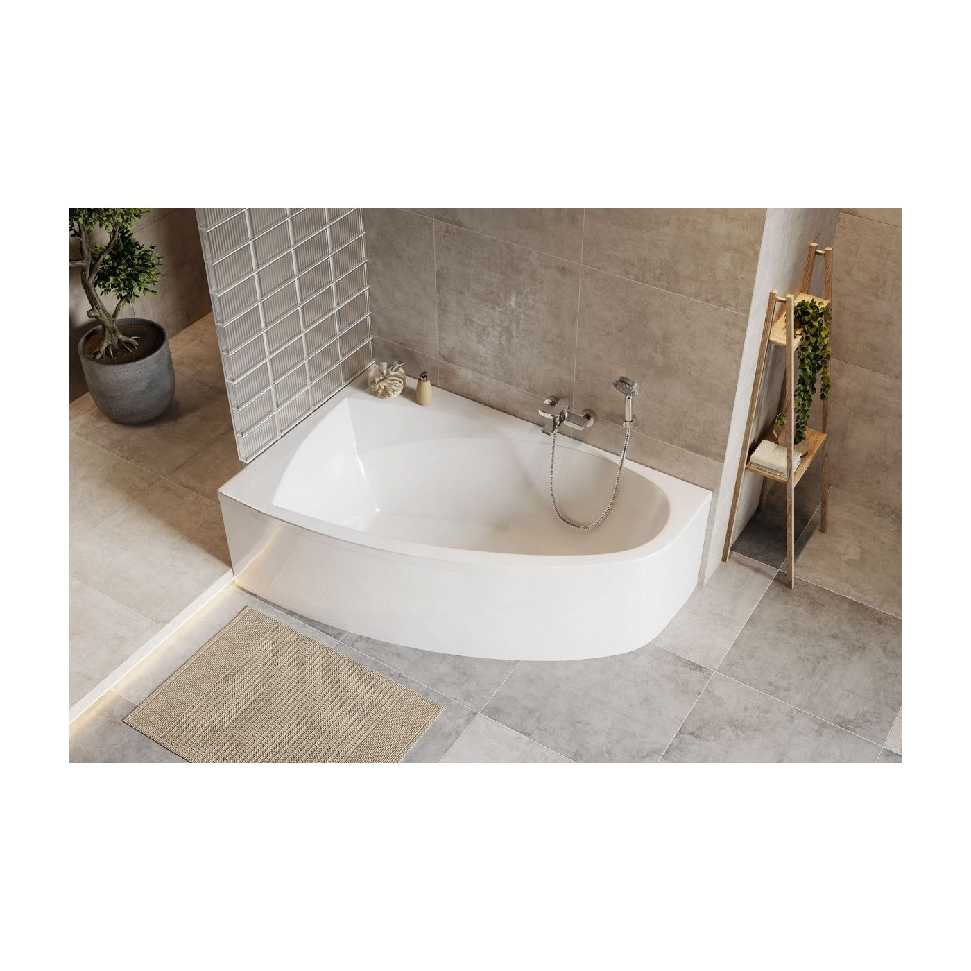 Wanna Narożna Lewa 160x100 cm Aquaria Comfort Biały Połysk WAEX.AQL16WH Excellent Wanna Narożna Lewa 160x100 cm Aquaria Comfort Biały Połysk WAEX.AQL16WH Excellent