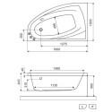 Wanna Narożna Prawa 160x100 cm Aquaria Comfort Biały Połysk WAEX.AQP16WH Excellent Wanna Narożna Prawa 160x100 cm Aquaria Comfort Biały Połysk WAEX.AQP16WH Excellent