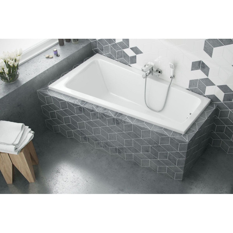 Wanna Narożna Prawa 150x80 cm Ava Side Biały Połysk WAEX.AVP15WH Excellent Wanna Narożna Prawa 150x80 cm Ava Side Biały Połysk WAEX.AVP15WH Excellent