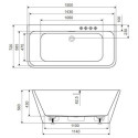 Wanna Prostokątna Przyścienna 150x72 cm Lila 2.0 Biały Połysk WAEX.LIL2.150.WHP Excellent Wanna Prostokątna Przyścienna 150x72 cm Lila 2.0 Biały Połysk WAEX.LIL2.150.WHP Excellent