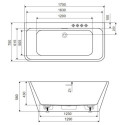 Wanna Prostokątna Przyścienna 170x75 cm Lila 2.0 Biały Połysk WAEX.LIL2.170.WHP Excellent Wanna Prostokątna Przyścienna 170x75 cm Lila 2.0 Biały Połysk WAEX.LIL2.170.WHP Excellent