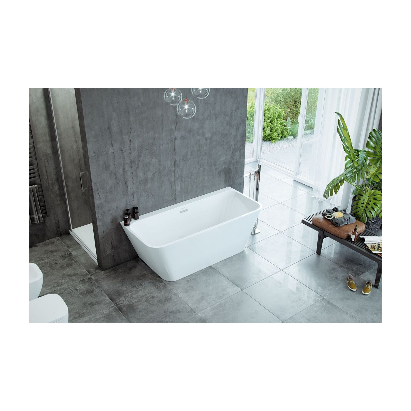 Wanna Prostokątna Przyścienna 170x75 cm Lila 2.0 Biały Połysk WAEX.LIL2.170.WHP Excellent Wanna Prostokątna Przyścienna 170x75 cm Lila 2.0 Biały Połysk WAEX.LIL2.170.WHP Excellent