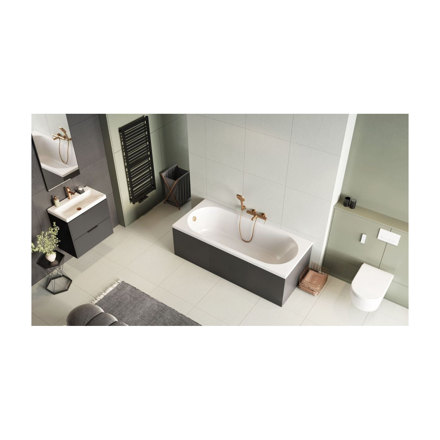 Wanna Prostokątna 170x75 cm Oceana Slim Mono Biały Połysk WAEX.OCM.170.75WHS Excellent Wanna Prostokątna 170x75 cm Oceana Slim Mono Biały Połysk WAEX.OCM.170.75WHS Excellent