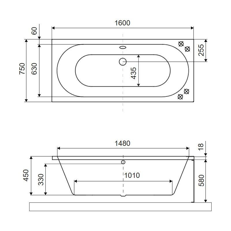 Wanna Prostokątna 160x75 cm Oceana Slim Czarny Mat WAEX.OCE16BLMS Excellent Wanna Prostokątna 160x75 cm Oceana Slim Czarny Mat WAEX.OCE16BLMS Excellent