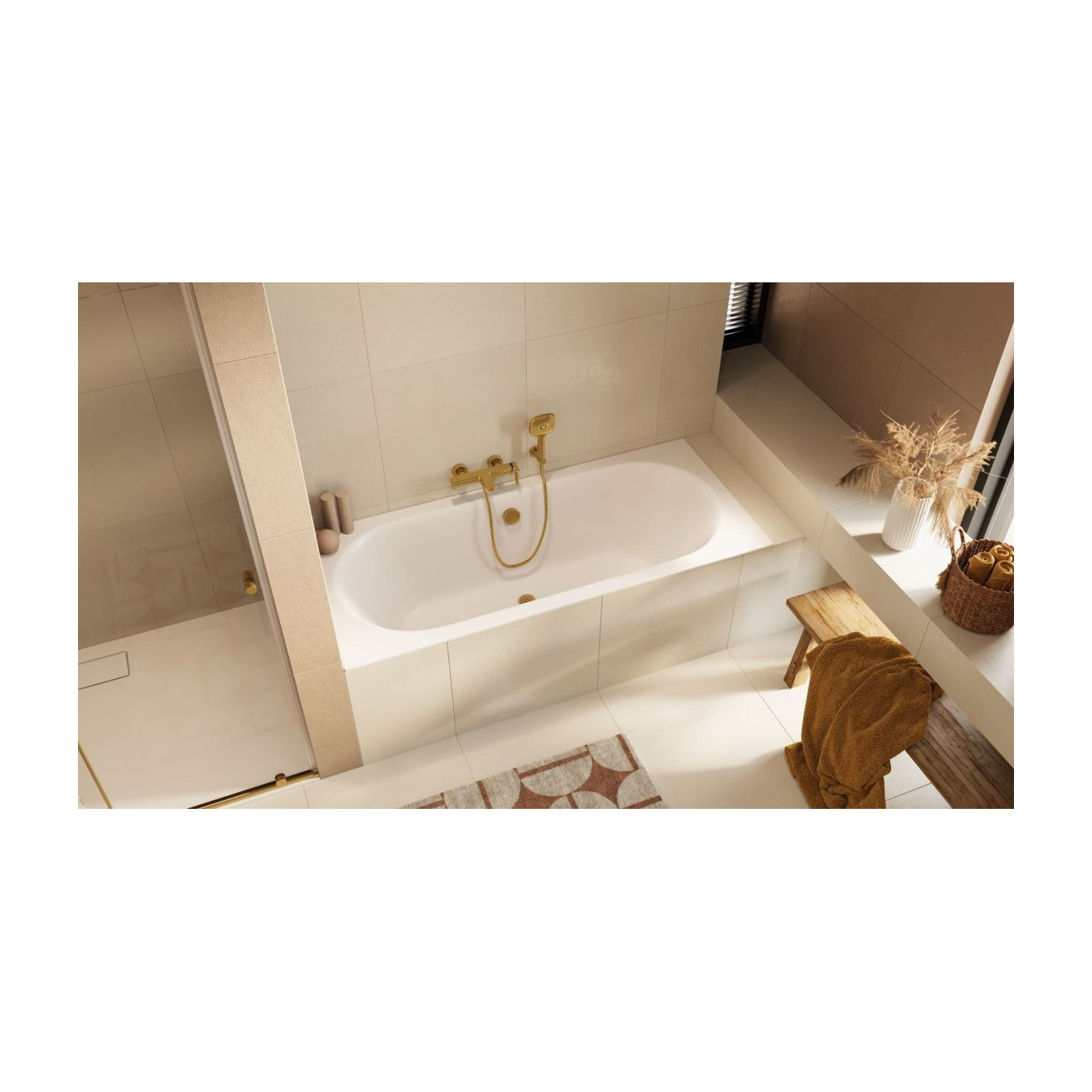 Wanna Prostokątna 160x75 cm Oceana Slim Biały Mat WAEX.OCE16WHMS Excellent Wanna Prostokątna 160x75 cm Oceana Slim Biały Mat WAEX.OCE16WHMS Excellent
