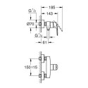 Bateria Prysznicowa Jednouchwytowa Eurosmart Matte Black 335552433 Grohe Bateria Prysznicowa Jednouchwytowa Eurosmart Matte Black 335552433 Grohe