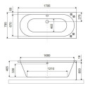 Wanna Prostokątna 180x80 cm Oceana Slim Antracyt Mat WAEX.OCE18ANMS Excellent Wanna Prostokątna 180x80 cm Oceana Slim Antracyt Mat WAEX.OCE18ANMS Excellent